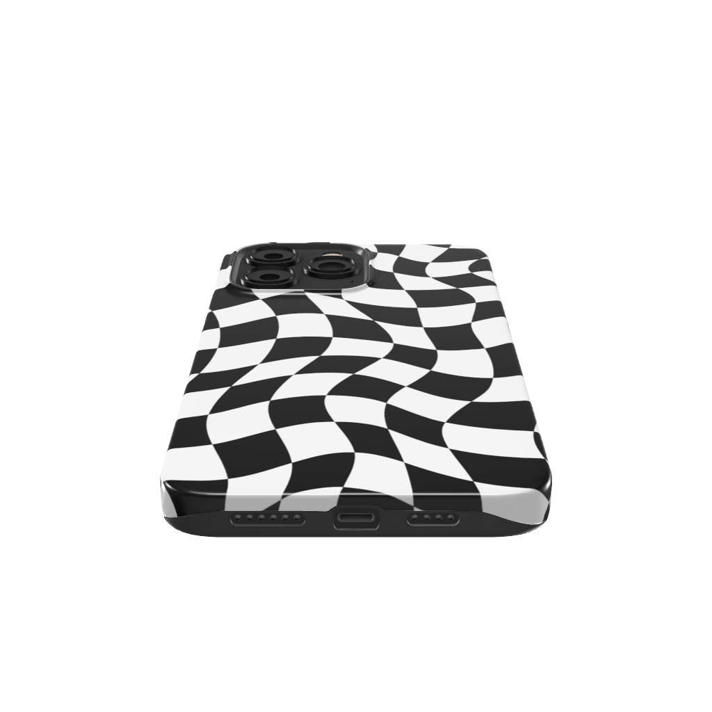 Black White Checkered Phone Case, B7Cases, Phone, Phone Case, Tough Case, Snap Case, iPhone, Apple, iPhone Case, Cover, MagSafe, Samsung Galaxy, iPhone X, XS, XS max, XR, 11, 12, iPhone SE, 13, Mini, iPhone 14, Plus, iPhone 15, 15 plus, 15 pro, 15 pro max, Galaxy S10, S20, S21, S22, S23, Checkered Phone Case, Checker, Check, Checked, Chess, Square, Geometric, Mosaic, Grid, Warped, Swirl, Distorted, Retro, Vintage, Hippie, Hipster, Groovy, Spire, Tile, Spiral, Geometric Shape, Checkerboard, Plaid, Wavy