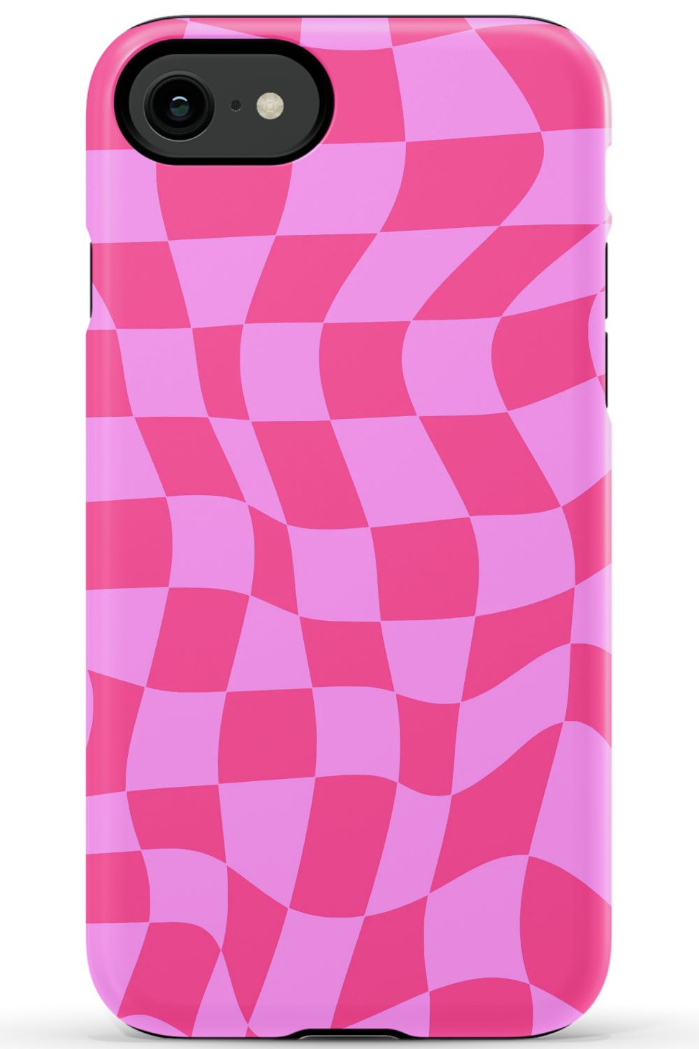 Pink Distorted Checkered Phone Case - B7Cases