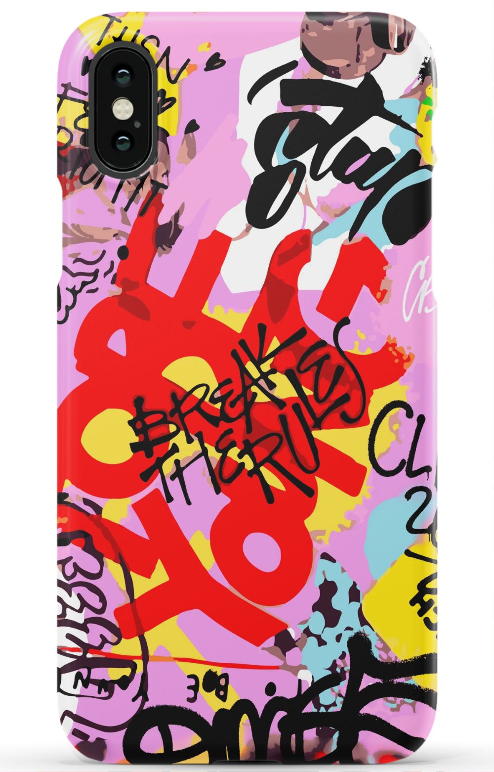 Break The Rules Graffiti Phone Case - B7Cases