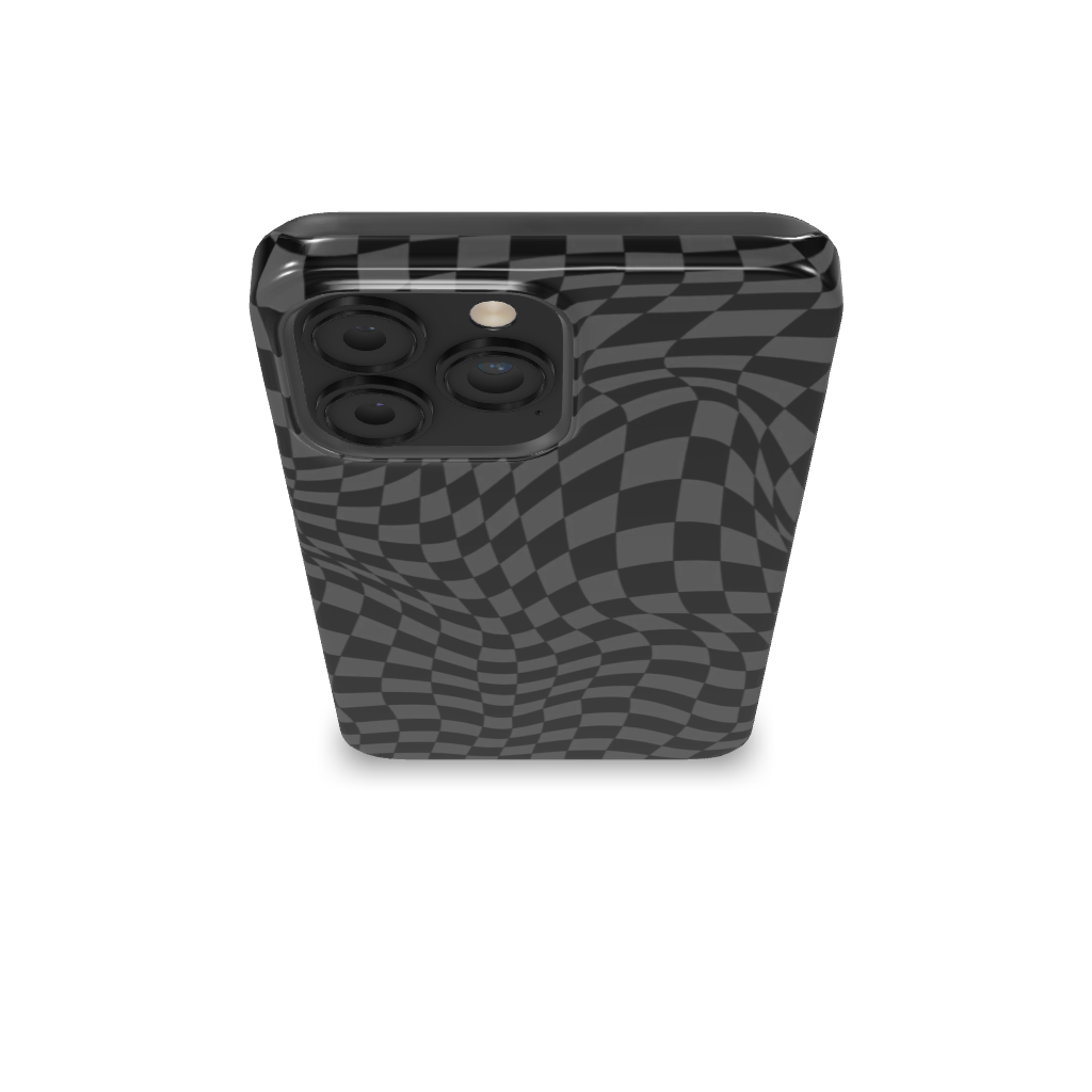 Gray Distorted Checkered Phone Case - B7Cases