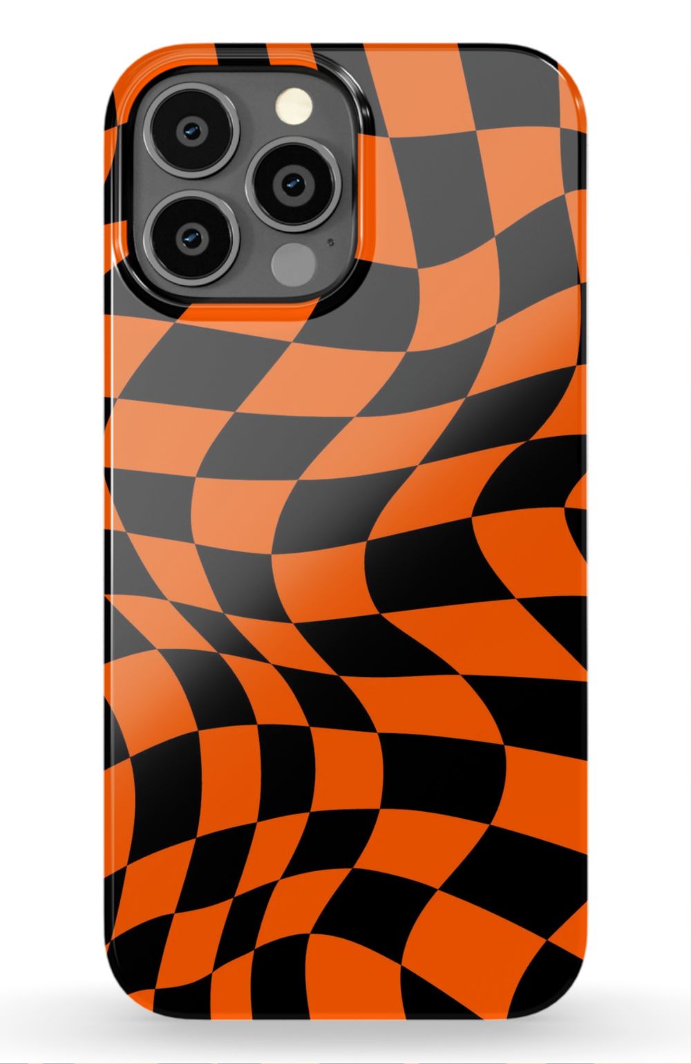 Orange Black Checkered Phone Case - B7Cases