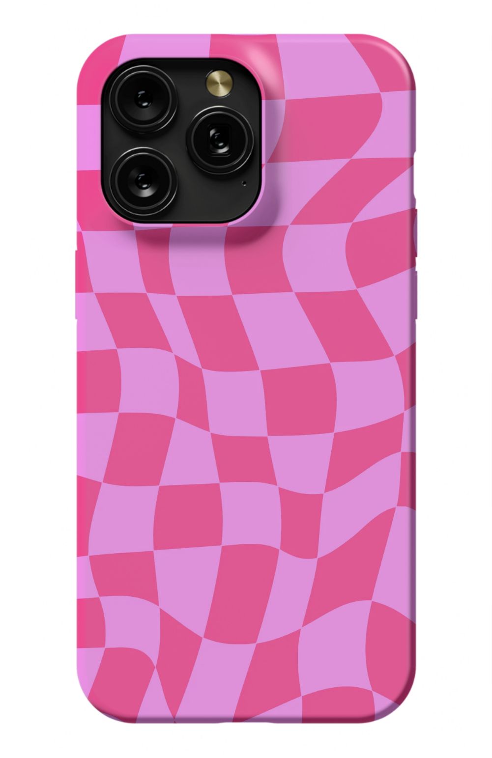 Pink Distorted Checkered Phone Case - B7Cases