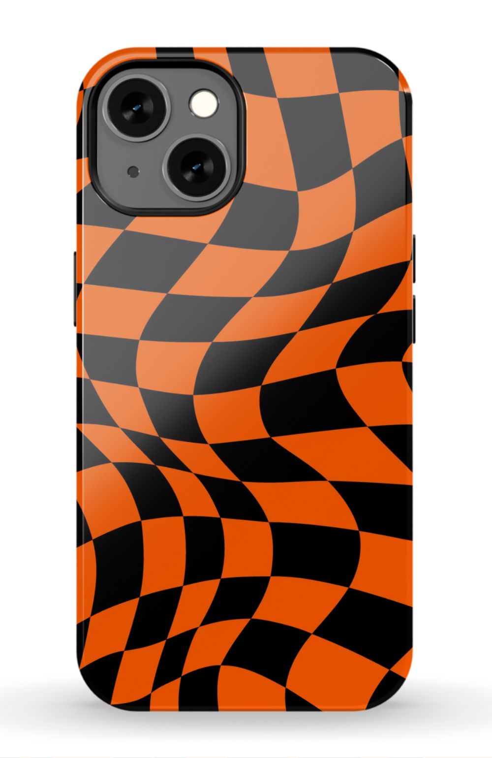 Orange Black Checkered Phone Case - B7Cases