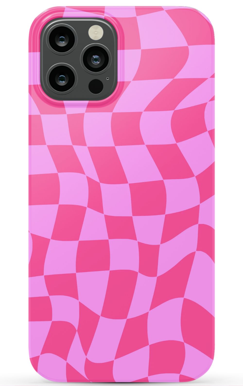 Pink Distorted Checkered Phone Case - B7Cases