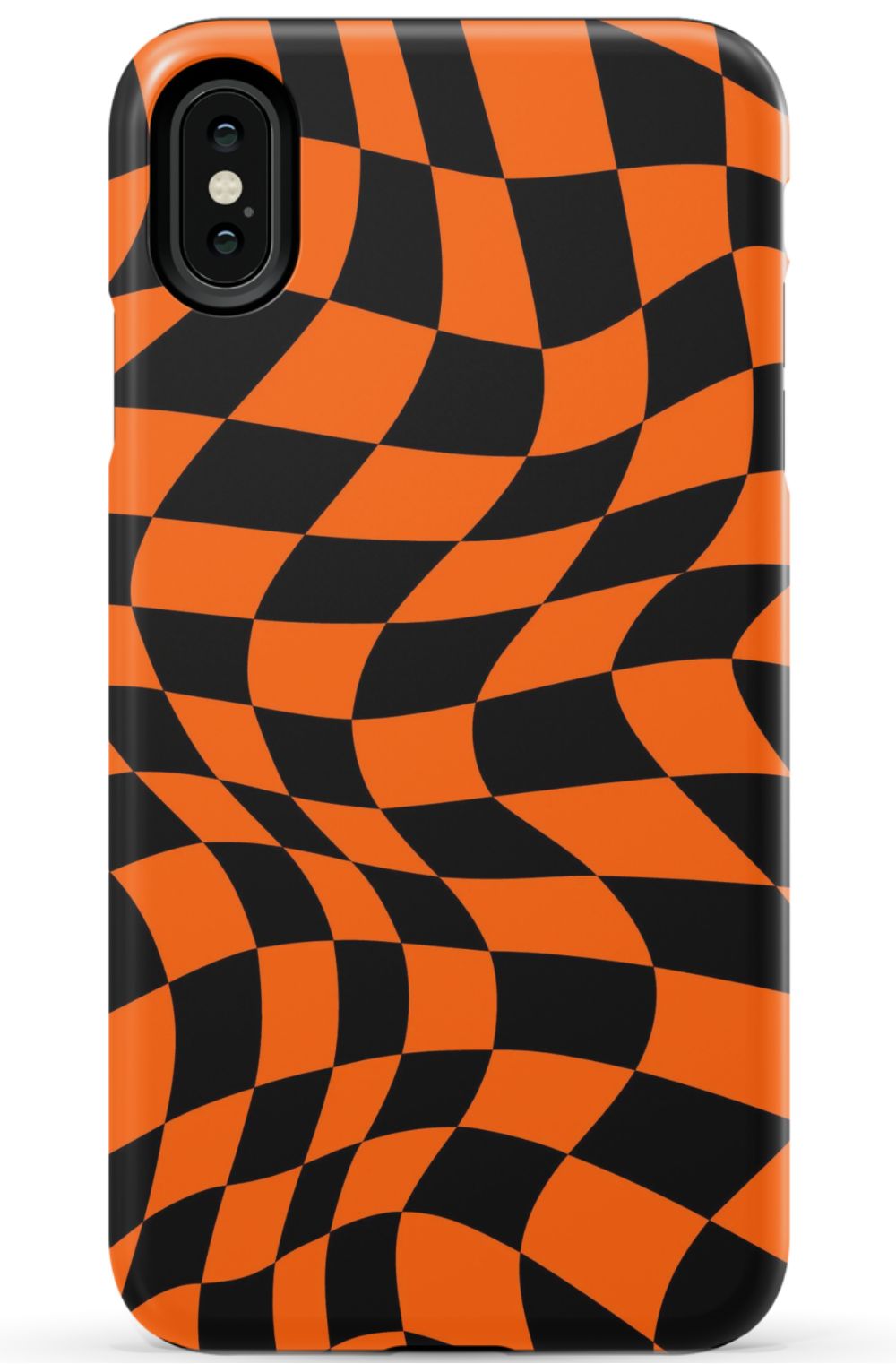 Orange Black Checkered Phone Case - B7Cases