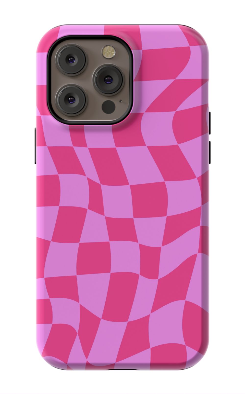 Pink Distorted Checkered Phone Case - B7Cases