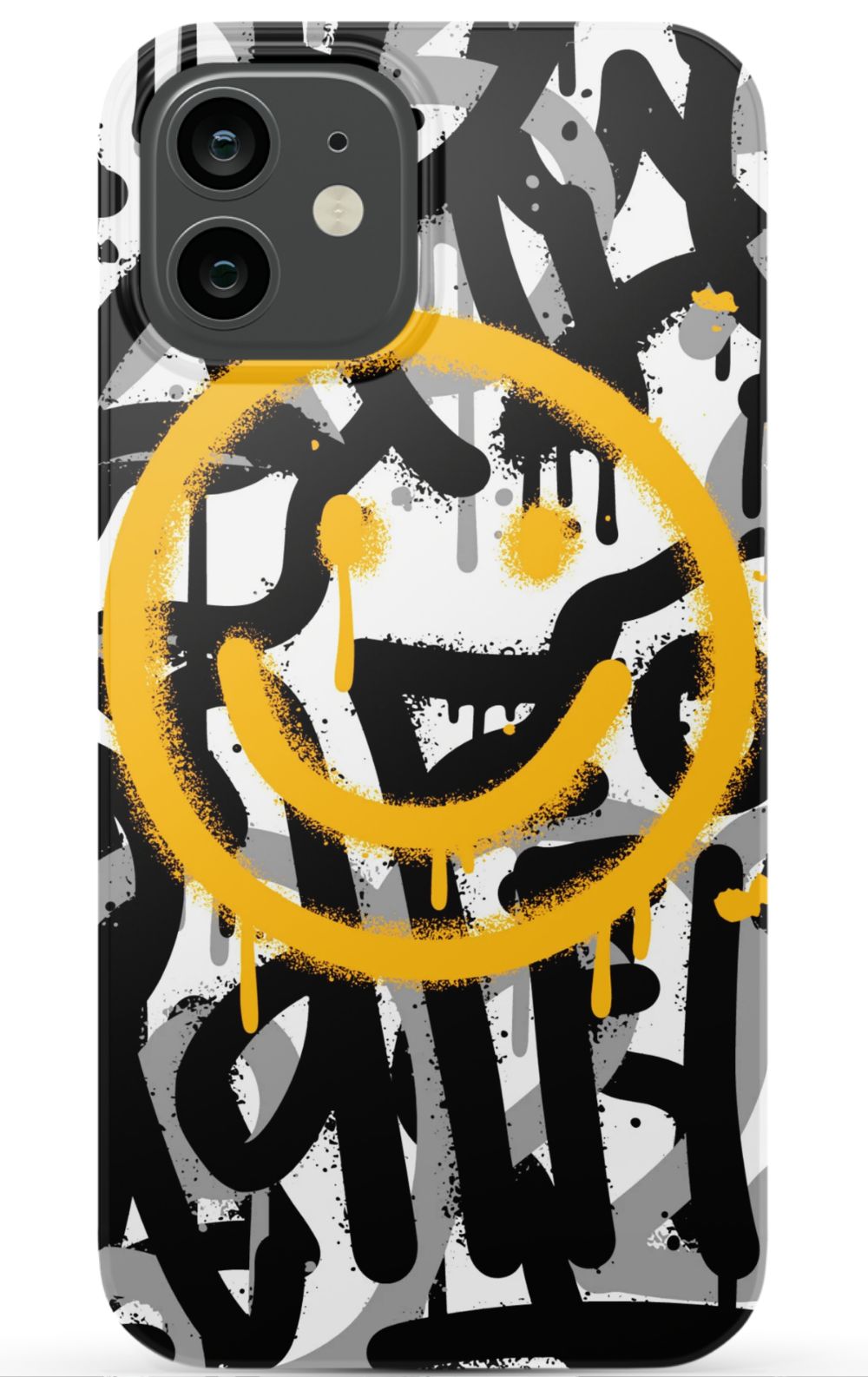 Sprayed Smiley Graffiti Phone Case - B7Cases