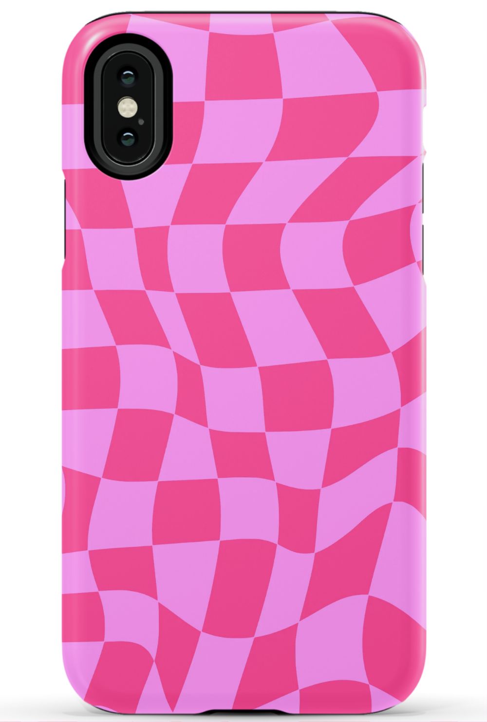 Pink Distorted Checkered Phone Case - B7Cases