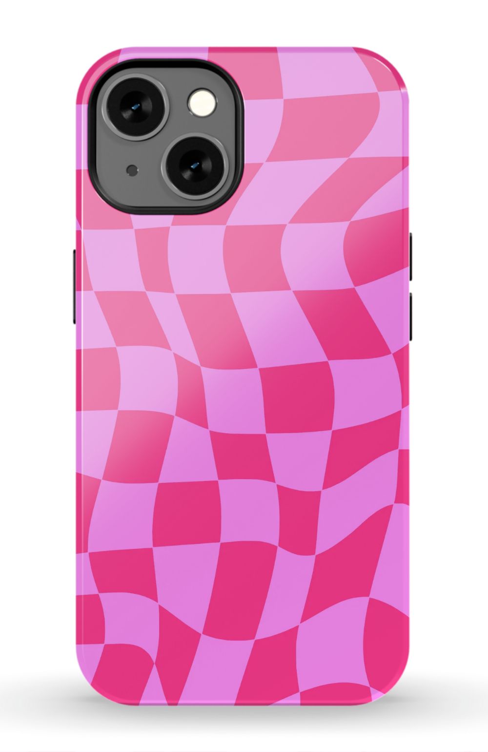 Pink Distorted Checkered Phone Case - B7Cases
