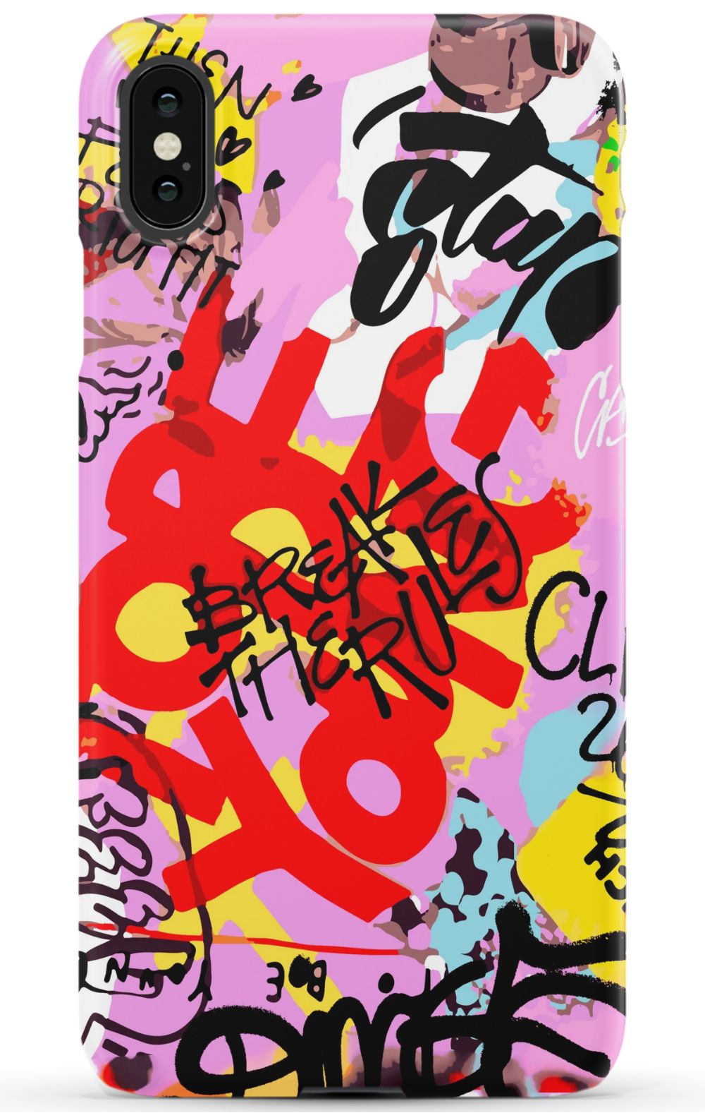 Break The Rules Graffiti Phone Case - B7Cases