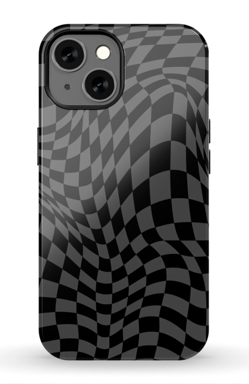 Gray Distorted Checkered Phone Case - B7Cases