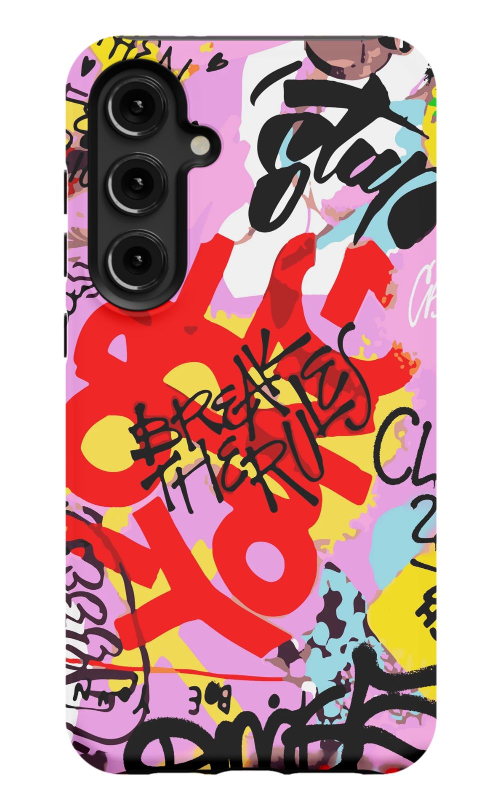 Break The Rules Graffiti Phone Case - B7Cases