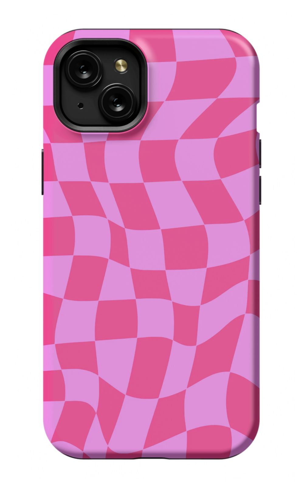 Pink Distorted Checkered Phone Case - B7Cases