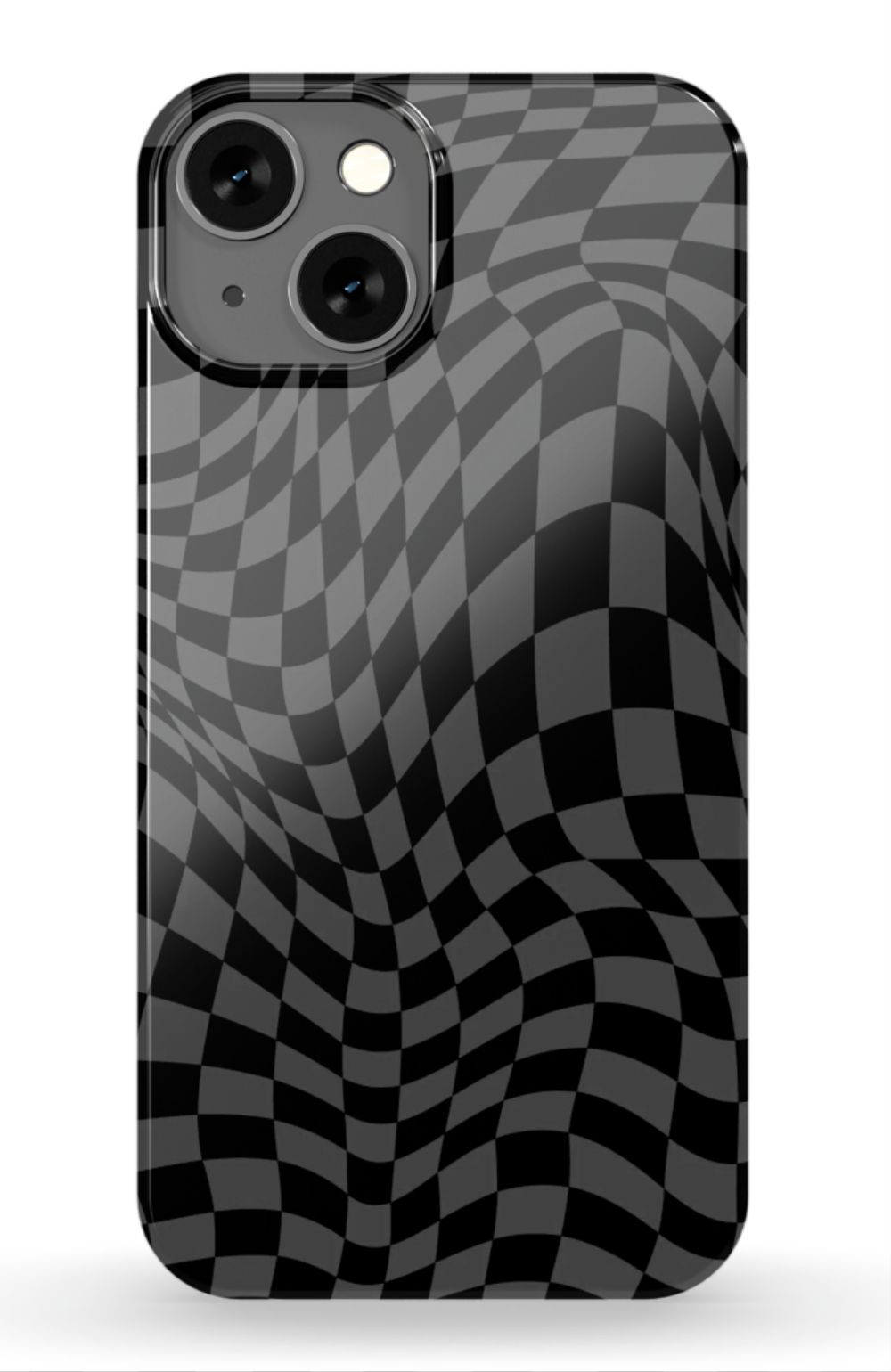 Gray Distorted Checkered Phone Case - B7Cases