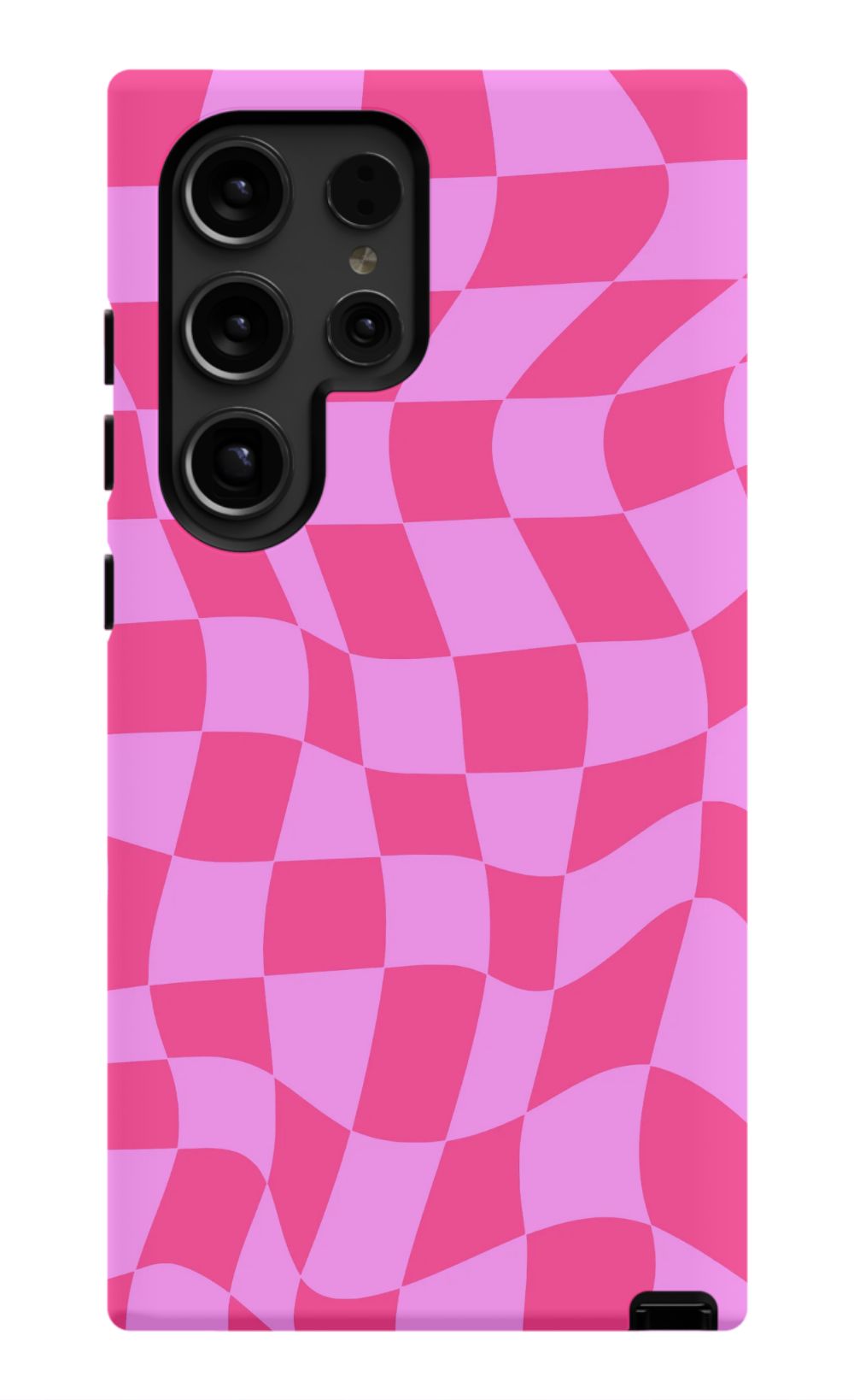 Pink Distorted Checkered Phone Case - B7Cases