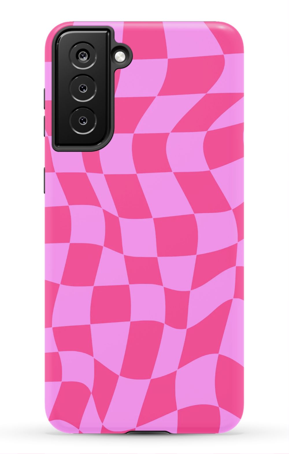 Pink Distorted Checkered Phone Case - B7Cases
