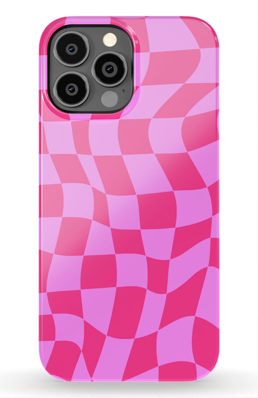 Pink Distorted Checkered Phone Case - B7Cases
